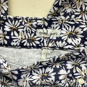 Tribal Jeans Floral Print Pants